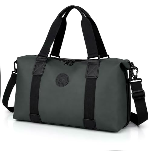 Image of Storite Travel Duffel Bag for Women & Men, Water-Resistant Nylon Weekender Bag with Adjustable Shoulder Strap, Lightweight Overnight Luggage Bag for Travel, Sports & Daily Use (Olive Green)