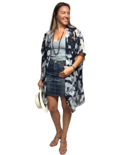 Image of Humble Hilo Womens Kimono Cardigan Sleeveless Lightweight Cover Up Casual & Flowy, 2 Sizes