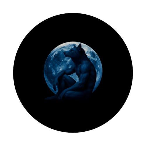 Alpha Wolf Meme Loup-Garou Moon Drôle Cringe Furry PopSockets PopGrip Adhésif – vue 3