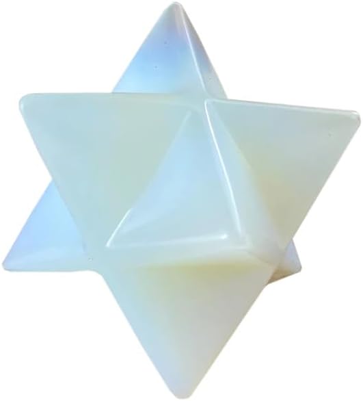 Natural Stone Orange Aventurine Merkaba and Rose Desert Selenite with Velvet Pouch (1 Pcs)