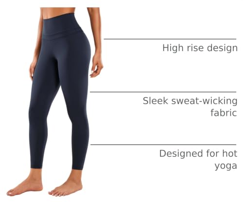 Image of CRZ YOGA Naked Feeling Leggings 25'' | Sleek, Decent Compression, Yoga, Hidden Waistband Pocket, for Women