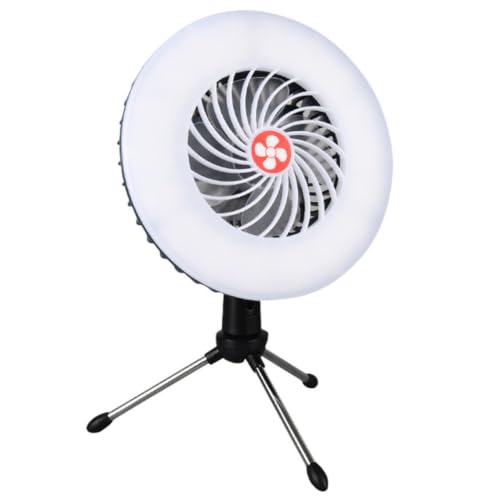 Ventilador para tienda de campaña con luz LED contra el calor 2