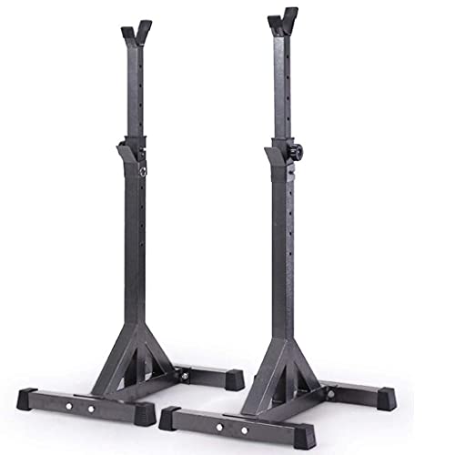 Pull-Up Bars Multifunctional Shelf Home Indoor Gym Strength Training Rack Squat Rack Bench Press Men's Fitness Barbell Rack Only Sell Shelves Adjustable Bracket Squat Rack (Black 46*61*(96~149)cm)