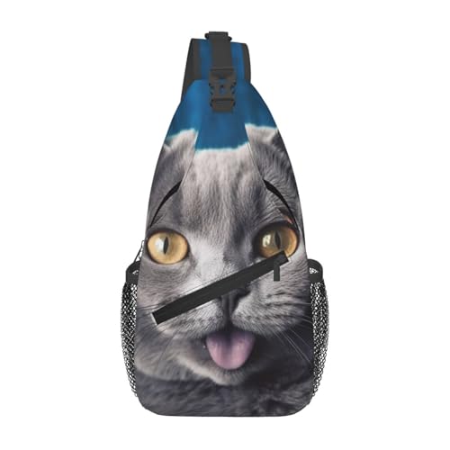 Mochila tipo bandolera negra para senderismo unisex miniatura 2