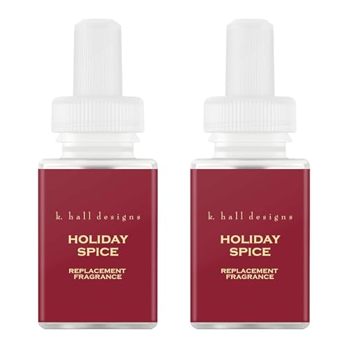 Pura & K. Hall Designs Home Scent Refill - Smart Home Air Diffuser - Up to 120-Hours of Premium Fragrance per Refill - Household Essential - Clean Diffuser Fragrance -2 Pack