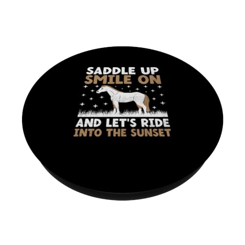 Appaloosa Horse Lover Horses Riding Saddle Up PopSockets Swappable PopGrip, Black - Image 2