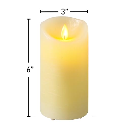 Image of LTETTES Flameless LED Pillar Candle | Real Wax | Flickering Flame | Rechargeable | Type-C USB Charging | Remote Control | 24H Timer | Home Decor | Festive Lighting | 7.5x15.5 cm | Pack of 1 (Ivory)