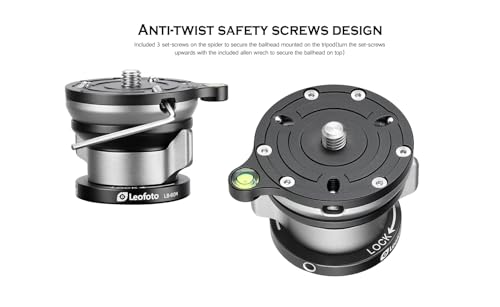 Image of LB-65 65mm Leveling Base for Tripod w Butterfly Lock Collar 39.6lb Max Load + /-15 Tilt