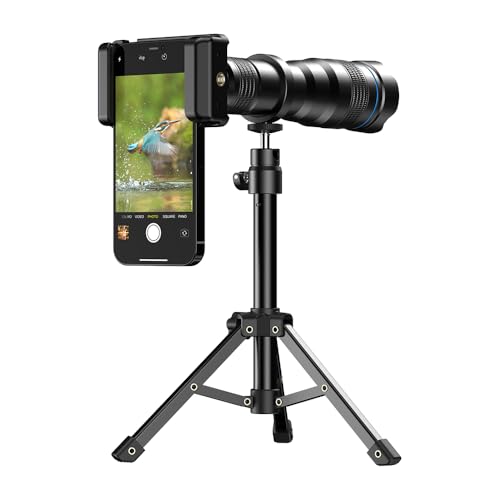 Image of APEXEL 36X Telephoto Lens with Tripod - Pro Telephoto Camera Lens | for Iphone, Samsung, Pixel, and More - Optical Zoom Captures Faraway Buildings, Mountains, and Wildlife in Crisp Detail
