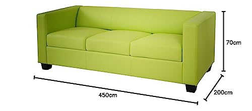 Mendler 3-1-1 Sofagarnitur Couchgarnitur Loungesofa Lille - Kunstleder, hellgrün – Bild 3