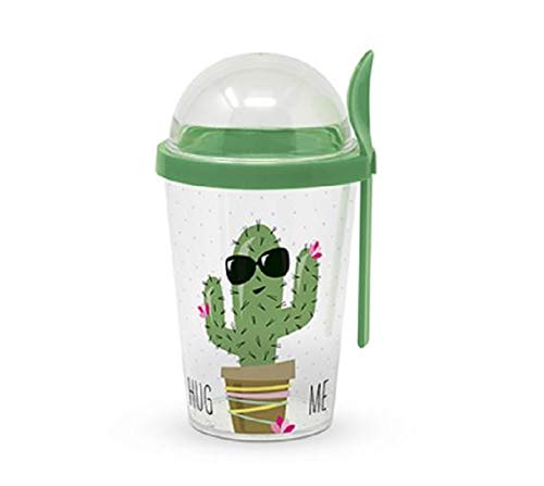 PPD Hug Me Cactus - Vaso con 2 vasos (400 ml, tapa 100 ml) Cover