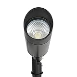 J.LUMI GBS9815 LED Outdoor Spotlight with Stake, 15W AC 120V, Metal Spike Stand, 5000K Daylight, 60-