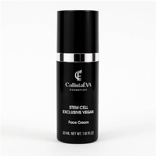 CallistaÉVA Crema facial vegana para células madre [fabricada en Alemania] – Cuidado antiedad con Argireline®, hialurónico y células madre de manzana – Crema reafirmante contra las arrugas (30 ml)