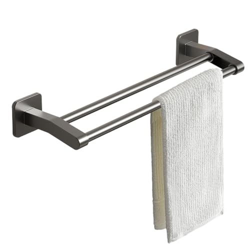 Gancio per asciugamani da bagno, montaggio a parete, 30 cm, porta asciugamani da cucina, doppio portasciugamani da cucina, adesivo per bagno, cucina, soggiorno