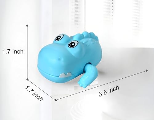 Image of COSMOBABY (Hippo & Crocodile Combo) Bath Toys, Cute Swimming Bath Toys for Toddlers 1-3, Floating Wind Up Toys for 1-5 Year Old Boy Girl, New Born Baby Bathtub Water Toys, Proudly Made in India