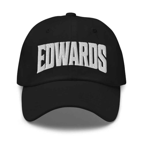 Merch Town Edwards Baseball Cap Edwards Dad Hat Mississippi MS Hat Embroidered Souvenir Black