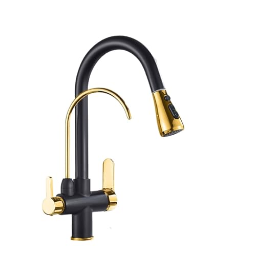 Robinet de cuisine avec mitigeur extractible et filtre à eau intégrée pour eau potable pure