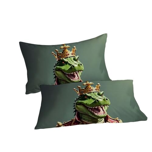 Housse de couette imprimé 3D crocodile parure de lit double microfibre douce - 7
