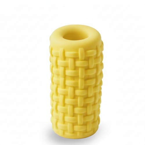 Image of ZYLLION Portable Silicone Men's Massager - Yellow | Ergonomic Design | Quiet & Travel-Friendly