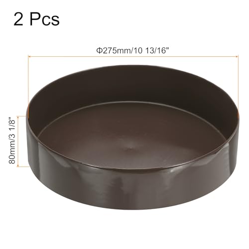 Image of uxcell 2pcs Rubber End Caps 275mm(10 13 /16 Inch) ID x 80mm(3 1 /8 Inch) H Vinyl Round Tube Bolt Cap Cover Screw Thread Protectors Brown