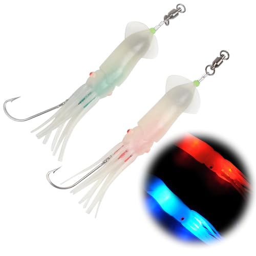 Dr.Fish Saltwater Squid Fishing Lures, 6