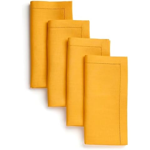 D'Moksha Homes Sunflower Yellow Linen Napkins Cover
