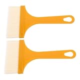 LALADEFIEE 2 piezas Cepillo para Barbacoa y Repostería Resistente al Calor de Pinceles Multifuncionales para Untar Mantequilla Aceite y Salsas para Cocinar y Hornear Casa