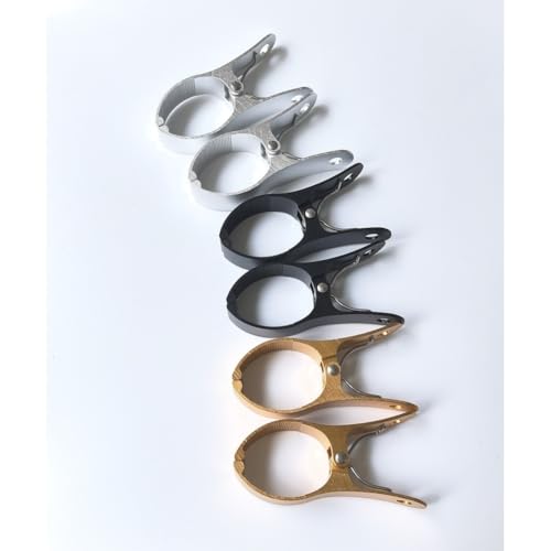 VIRELLO Alfileres de ropa resistentes, pinzas de aleación de aluminio extra grandes con resorte fuerte para colchas, agarre antideslizante resistente al óxido para secar al aire libre, apertura de 5,5