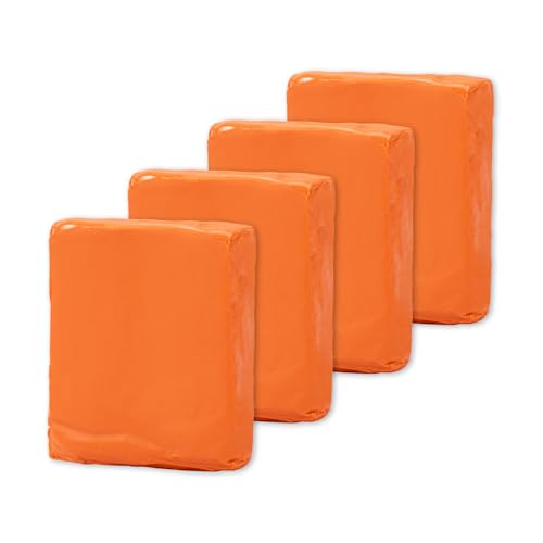 Barra de arcilla, 4 paquetes de barras de arcilla mágica para coche, kit de detalles de coche para limpieza y capacidad de absorción para automóvil, vidrio, vehículos (100 g/paquete) (4, naranja)