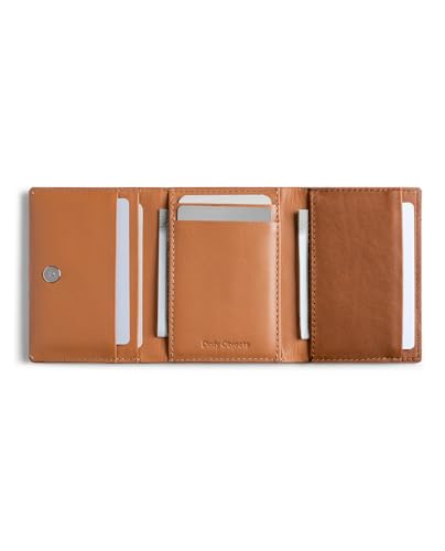 Image of DailyObjects Tan Even Wrap Card Wallet | Men | Women | Premium Design | Full-Grain Leather | Handcrafted | Card Holder | 8 Cards Slots | Dual-Tone Colorways | Magnetic Closure