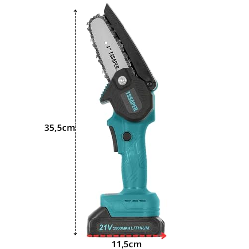 Mini Motossera Serra Elétrica A Bateria Recarregável Portátil 21v 4 Pol