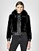 [BLANKNYC] Women's Faux Fur Coat Outerwear, Black Noise, L