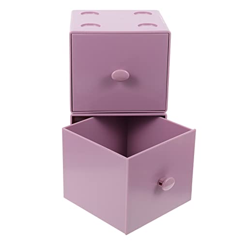 DRESSOOS 2 Cajas De Almacenamiento, Cajón, Contenedor De Papelería, Organizador De Maquillaje, Estuche De Maquillaje Para El Hogar, Contenedor Estacionario, Estuche De Almacenamiento De