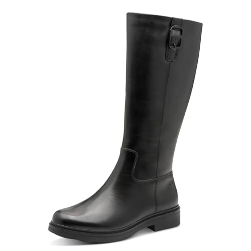 TAMARIS Botas altas planas para mujer, color negro, talla 40 EU, Negro, 40 EU