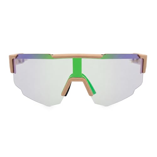 BRAVE ACTIVE Heat Sand – Gafas Deportivas Polarizadas UV400 para Running, Ciclismo, MTB y Agua – 25 g Ultraligeras con Lente Intercambiable – Montura TR90 - Slip Nose y Patillas Antideslizantes - CE