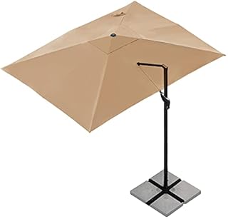 Sunnyglade 10x13Ft Cantilever Patio Umbrella Rectangular Deluxe Offset Umbrella 360°Rotation & Integrated Tilting