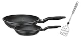 GSW 457538 Titanium Granit Pfannen-Set 3-teilig inkl, Scala Alleswender...
