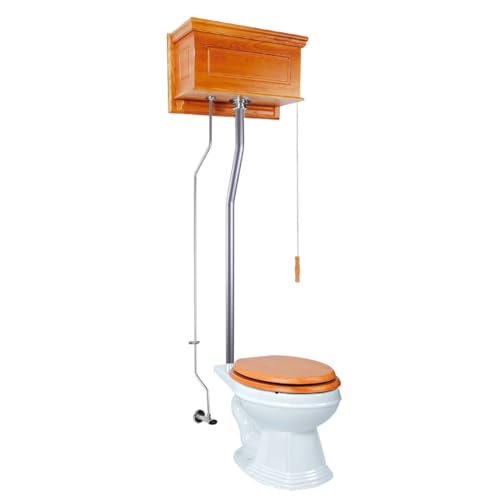 Renovator's Supply Light Oak High Tank Elongated Toilet