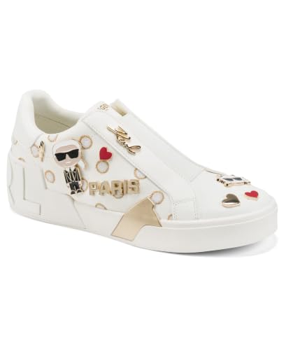 Image of Karl Lagerfeld Women's Mavise Slip on Sneaker with Pins