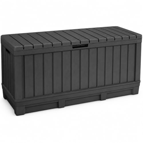 Koll Living Gartenbox Kentwood 350 Liter Stauraum anthrazit - kompakte Aufbewahrungsbox mit...