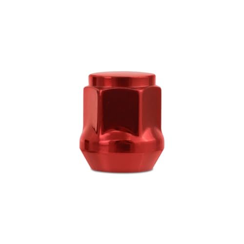 Image of Mishimoto Steel Lug Nuts, M14x1.5, Acorn Seat, 32pc Set, Red