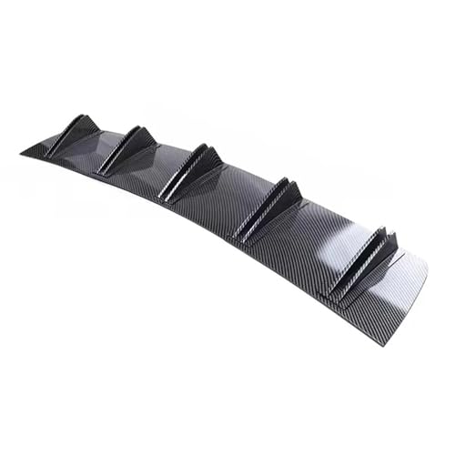 2-Segment Shark Fin Rear Diffuser Compatible for VW Polo AW 2017-2026 Rear Bumper Lip Splitter Chassis Spoiler Tuning Parts(Carbon Fiber Pattern)
