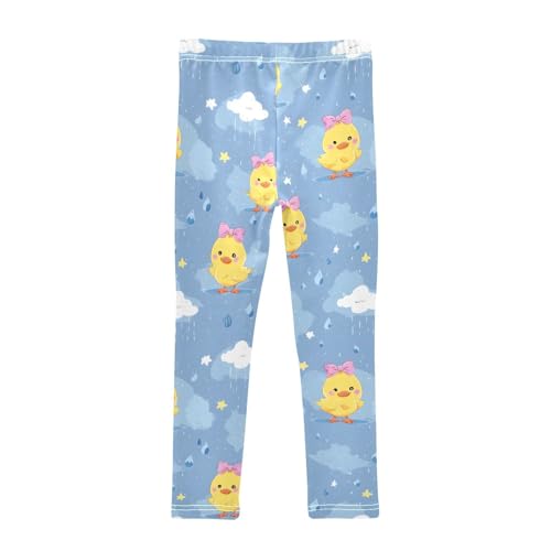 Yellow Duck Rain Day Girls Leggings Soft Stretch Workout Yoga Dance Pants for Kids Casual Tights2