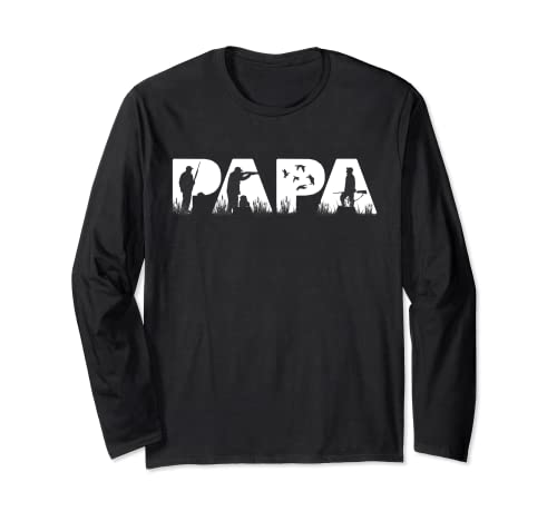 Camiseta de Papá Cazador de Patos, Papá Divertido Cazador de Manga Larga