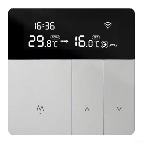 Allthingstore Termostato inteligente WiFi para control de aplicación Tuya, controlador de temperatura programable compatible con Alexa para HomeKit, calefacción de suelo eléctrica, calefacción de agua