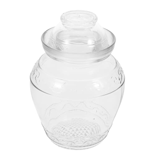 SAFIGLE Tarro de Vidrio para Encurtidos Grande Capacidad Frasco Sellado Resistente de Vidrio de Borosilicato Almacenamiento Seguro y Fácil Limpieza para Cocina Doméstica y Restaurantes