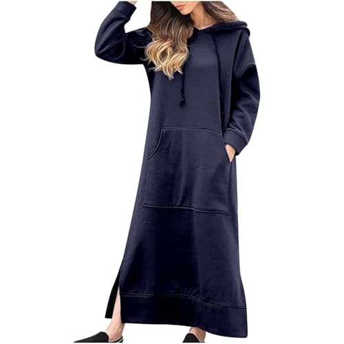 Amazon.com: Womens Hoodie Dress with Pockets and Drawstring Fall