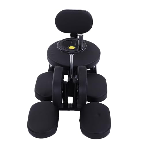 Máquina de estiramiento de piernas ajustable con cojín de cuero PU miniatura 1