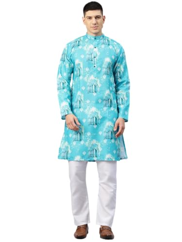 Image of Luxrio Kurta Set for Men Cotton Blend Kurta with Pyjama Set Ethnic Set