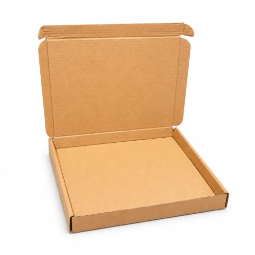 C4 Large Letter Postal Boxes 100 Pack Strong Corrugated Cardboard Mailing Boxes PIP Large Letter Size Flat Packed Shipping Boxes for Documents E-commerce